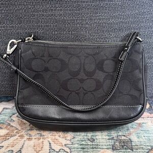Coach Black Monogram Shoulder Bag